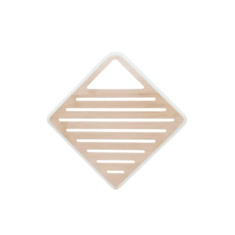 Dessous de Plat Carré Bambou Crème 20 x 20 cm Pebbly