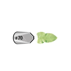 Douille pâtissière effet feuille Wilton (n°70) Inox