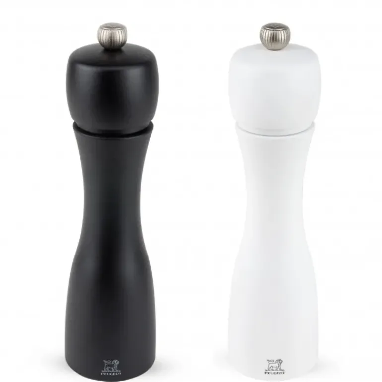 Duo Moulin à Poivre et à Sel Tahiti 20 cm Noir et Blanc Peugeot