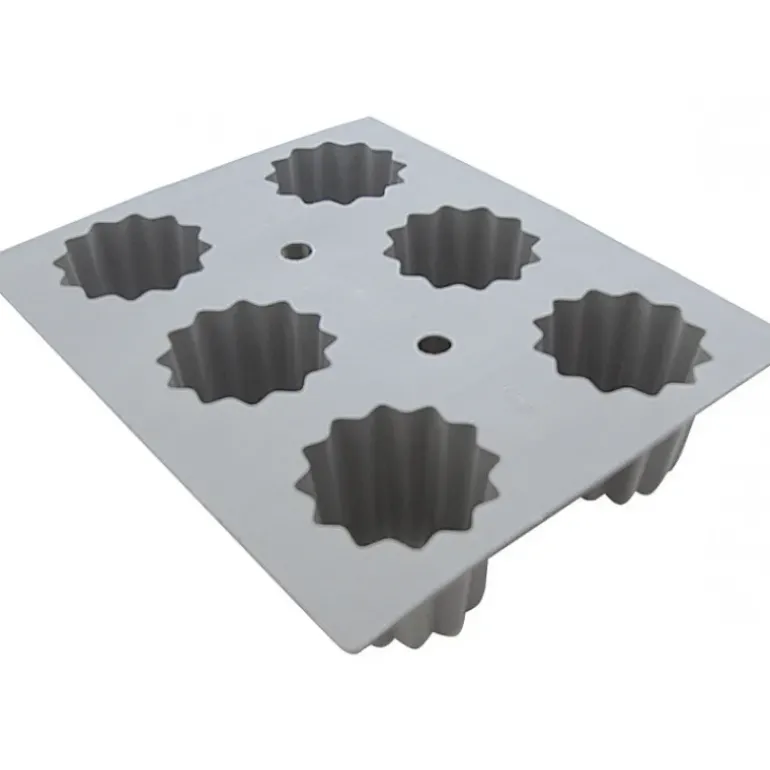 Elastomoule à Cannelé - 6 empreintes 21 x 17,6 cm - Silicone de Buyer