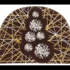 Embout de Bûche Fibre 8,4 x 6,5 cm Décor en Chocolat (x42) Florensuc