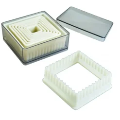 Emporte-Pièce Carré Cannelé Polyglass (x9) Ibili