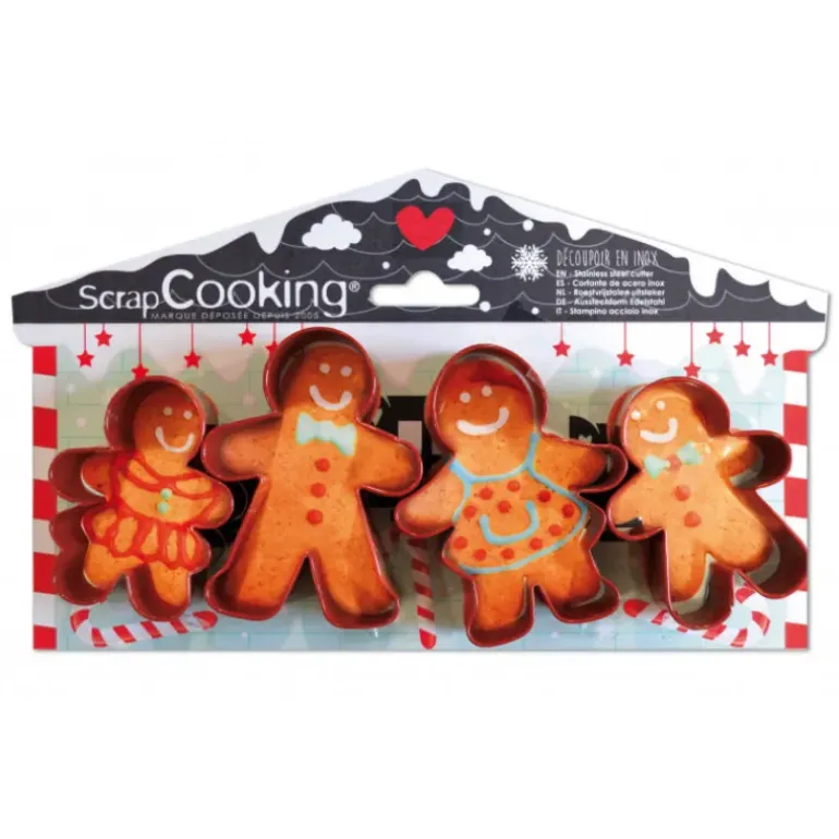 Emporte-Pièces Bonshommes Pain d'Epices (x4) Scrapcooking
