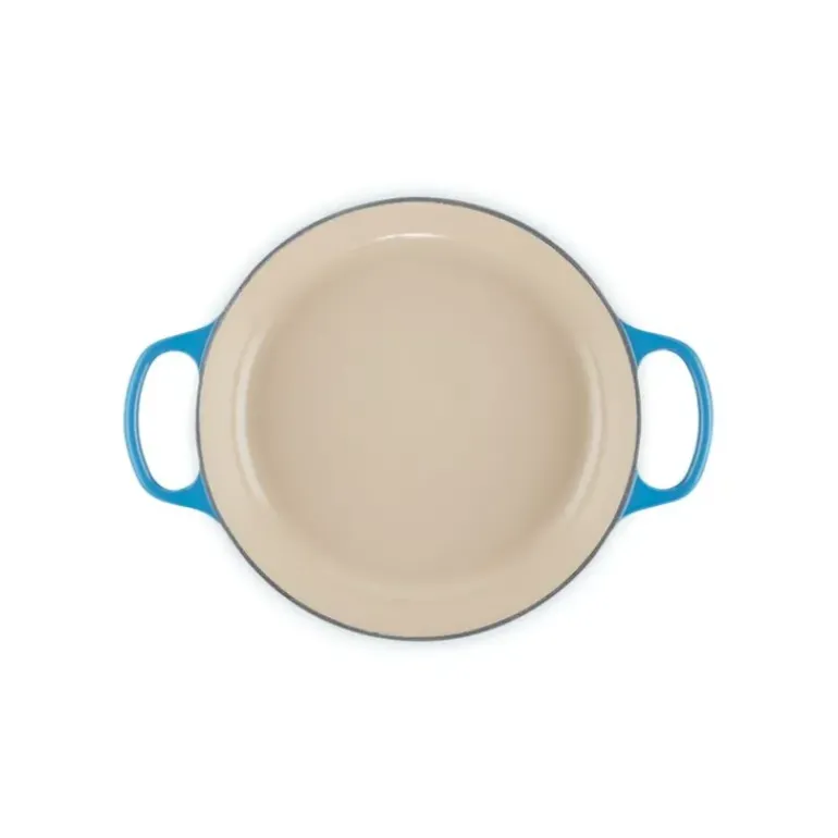Faitout Azur en Fonte avec Intérieur Sable 30 cm Le Creuset Signature
