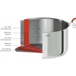 Faitout Casteline Ø 24 cm Manche Amovible Inox Cristel