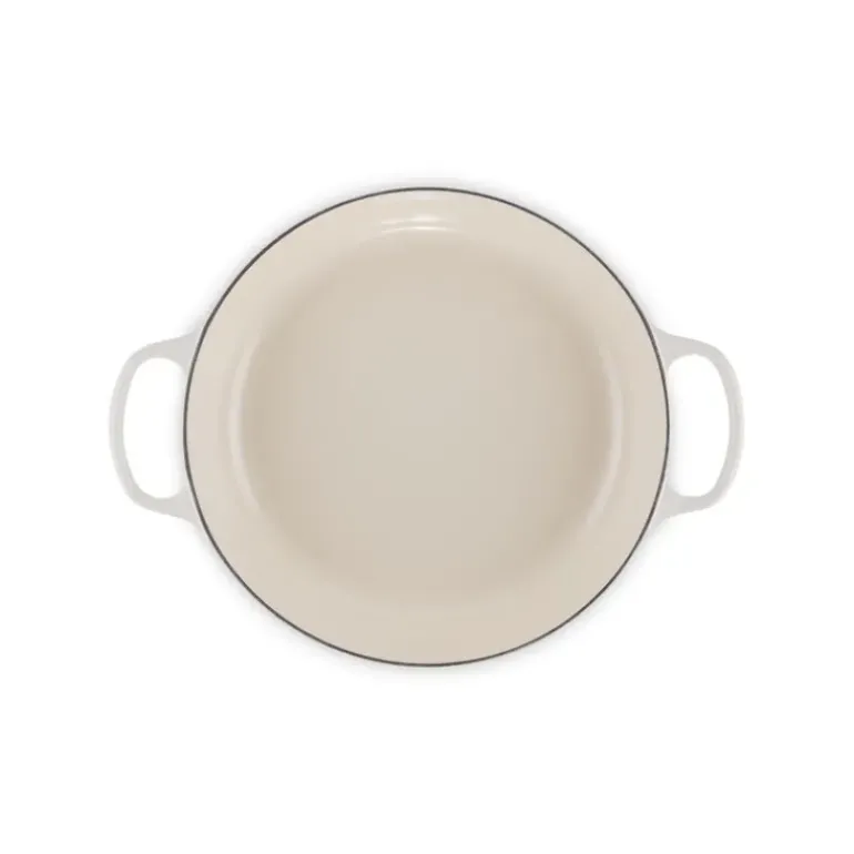 Faitout Meringue en Fonte avec Intérieur Sable 30 cm Le Creuset Signature