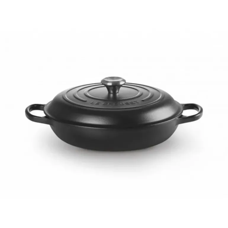 Faitout Noir Mat en Fonte avec Intérieur Noir 30 cm Le Creuset Signature