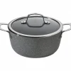 Faitout Pierre 20 cm avec couvercle Salina Granitium Ballarini
