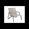 Fauteuil Conversationnel Gris Platinium Toile Grise Sunset Grosfillex