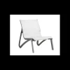 Fauteuil Conversationnel Noir Volcanique Toile Gris Chiné Sunset Grosfillex