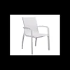 Fauteuil d'extérieur Blanc Glacier et Toile Blanche Sunset Grosfillex