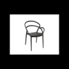 Fauteuil en Polypropylène Mila Noir Siesta