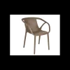 Fauteuil en Polypropylène effet Chevrons Hop Taupe Ezpeleta