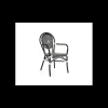 Fauteuil Tressé Bamboo Noir et Blanc Lyrose
