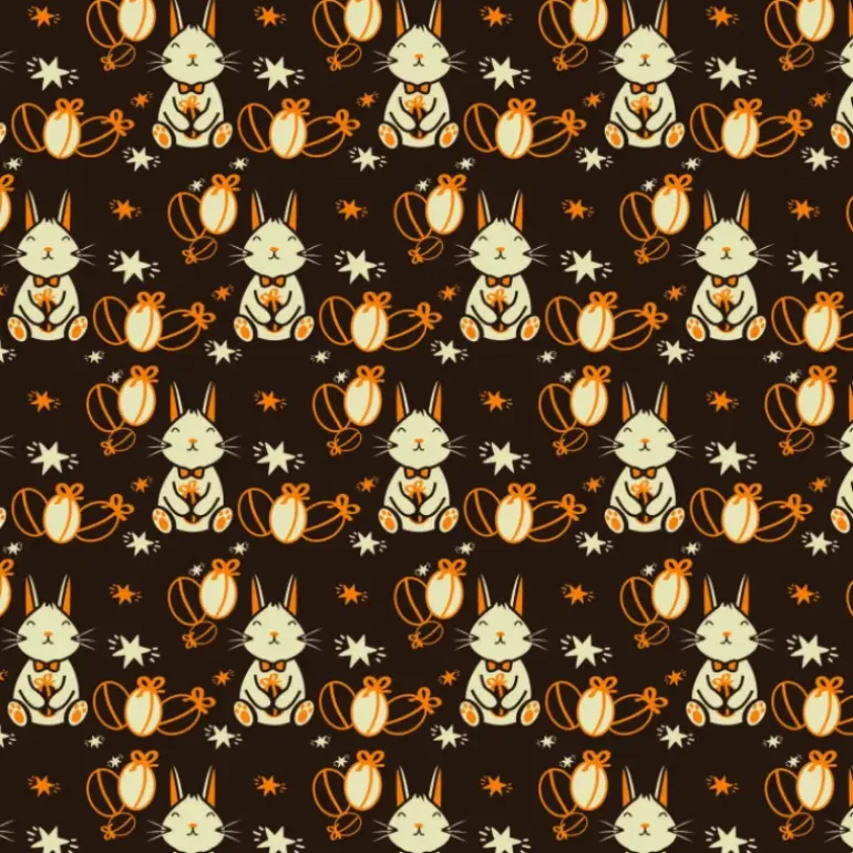 Feuille Transfert Chocolat Lapin de Pâques 250x400 mm (x3) Florensuc