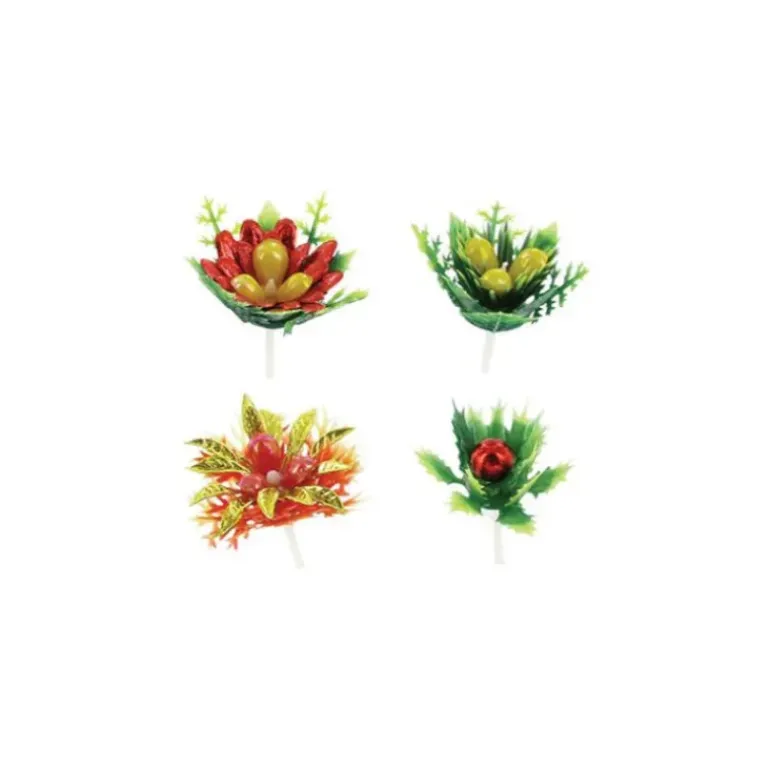 Feuilles de Houx sur pique Assortiment x72