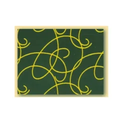 Feuilles de transfert chocolat arabesques jaunes 34 x 26,5 cm (x10)