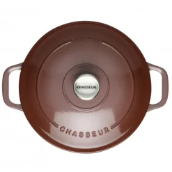 FIN DE SERIE Cocotte en Fonte Ronde 20 cm Bois de Rose Chasseur