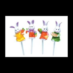 FIN DE SERIE Décorations de Gâteaux Lapin Coquin 3,5 cm (x48)