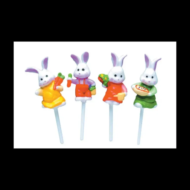 FIN DE SERIE Décorations de Gâteaux Lapin Coquin 3,5 cm (x48)