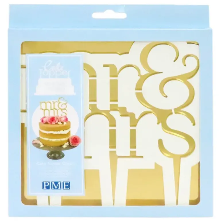 FIN DE SERIE Découpoir Cake Topper Mr & Mrs Moderne 16,5 x 15 cm PME
