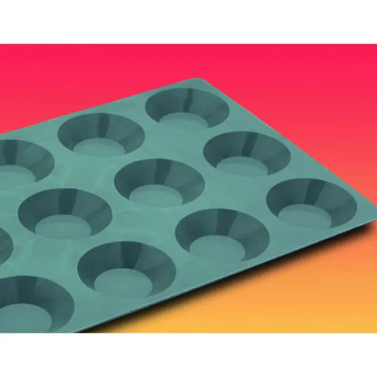 FIN DE SERIE Elastomoule tartelettes - 15 empreintes 30 x 17,6 cm - Silicone de Buyer