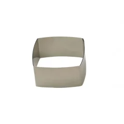 FIN DE SERIE Nonnette Inox Carré Bombé 6 cm x H 3 cm Gobel