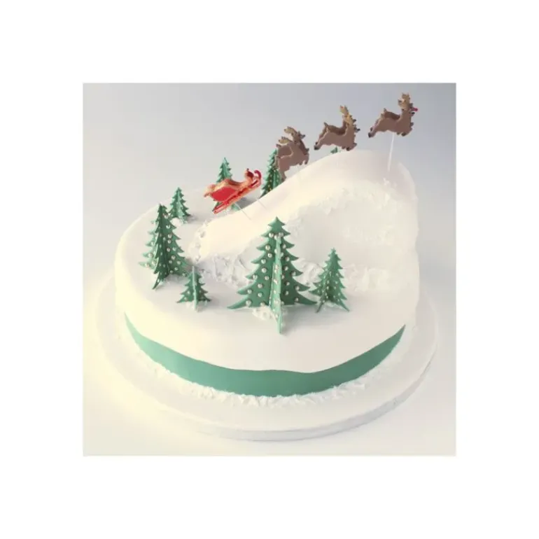 FIN DE SERIE Set Emporte-Pièces Plastique Sapin de Noël 3D (x8) JEM
