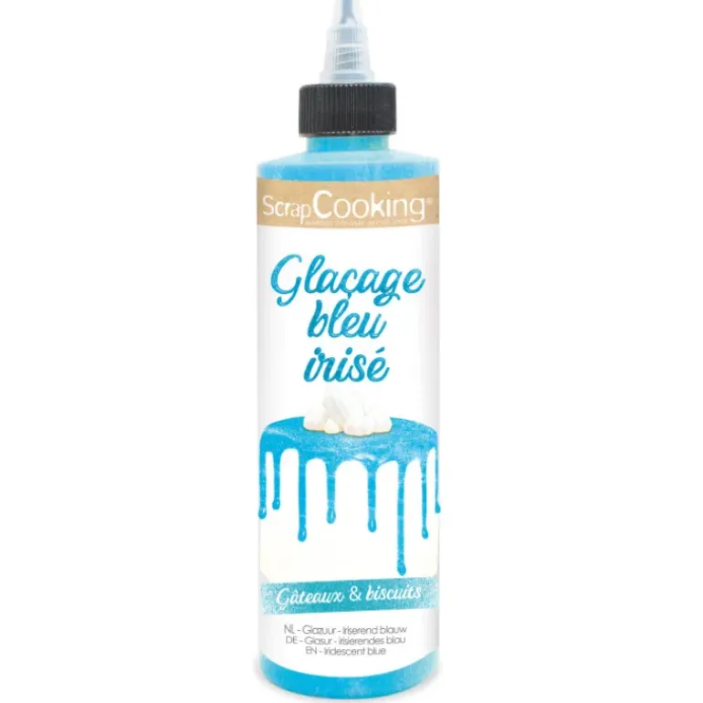 Glaçage Bleu Pailleté Goût Chocolat 140 g Scrapcooking