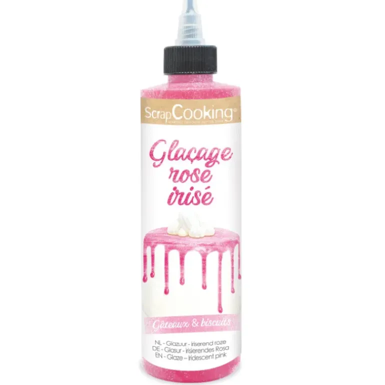 Glaçage Rose Pailleté Goût Chocolat 140 g Scrapcooking