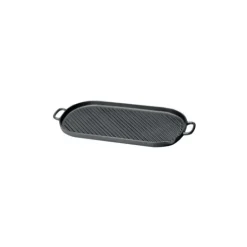 Gril en Fonte ovale 44 x 20 cm Noir Mat Chasseur