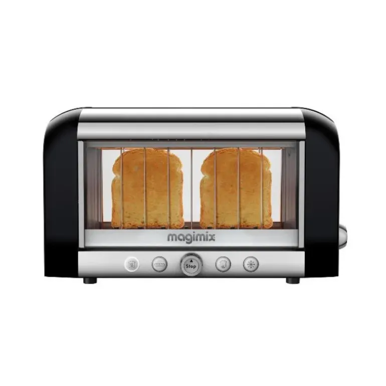 Grille Pain Inox et Verre VISION Noir Magimix