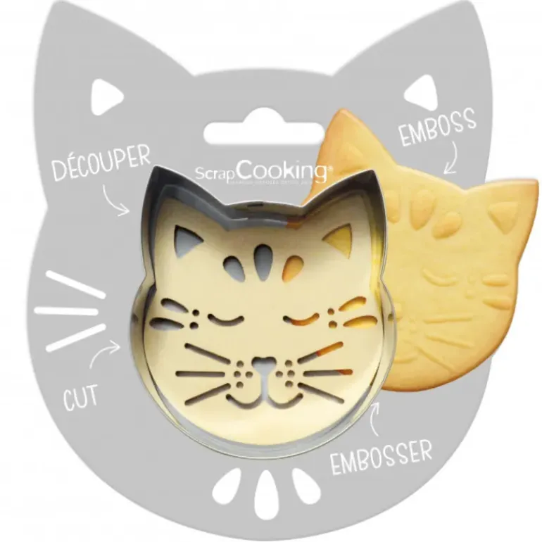 Kit Biscuit Chat 7,2 cm ScrapCooking
