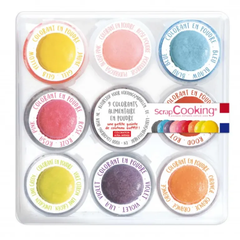 Kit Colorant Alimentaire en Poudre 15,8 g (x9) Scrapcooking