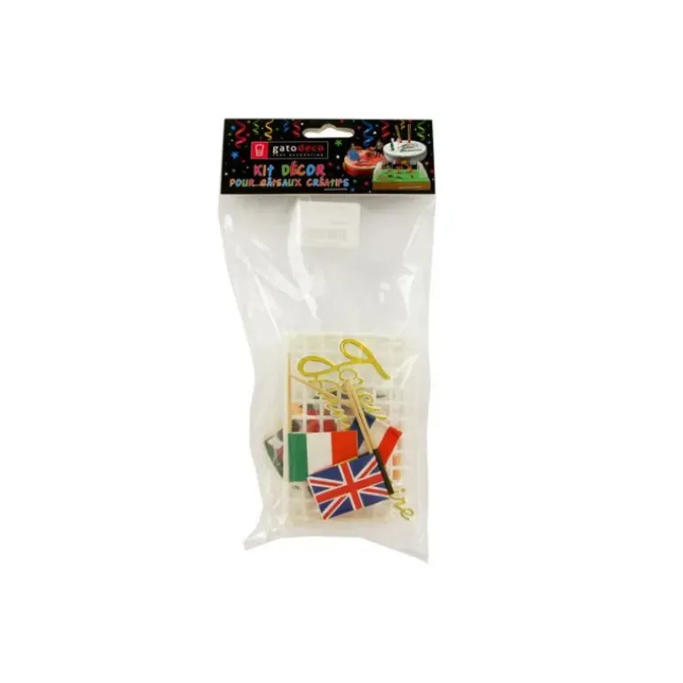 Kit Décor Gâteau Football (10 pièces)