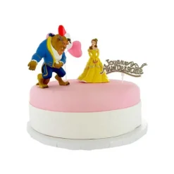 Kit Décor Gâteau La Bête et la Belle (4 pièces)