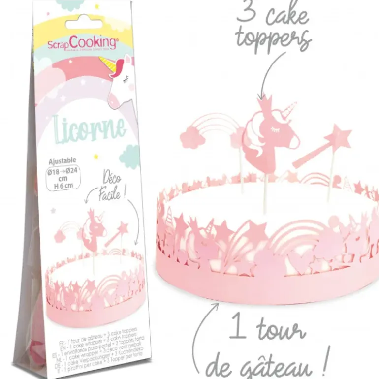 Kit Décor Gâteau Licorne (4 pièces) Scrapcooking