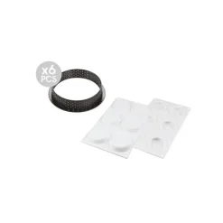 Kit Moule Silicone 6 Tartelettes Ø 80mm Silikomart Professional