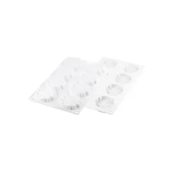 Kit Moule Silicone 8 Tartelettes Ø 80mm Saint Honoré Silikomart Professional