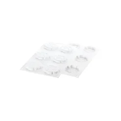 Kit Moule Silicone 6 Tartelettes Ø 80mm Paradis Silikomart Professional