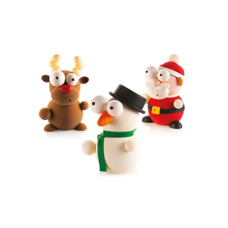 Kit Moules Chocolat Père Noël en PVC 18,8 cm x H 24,8 cm (x5) Silikomart Professional