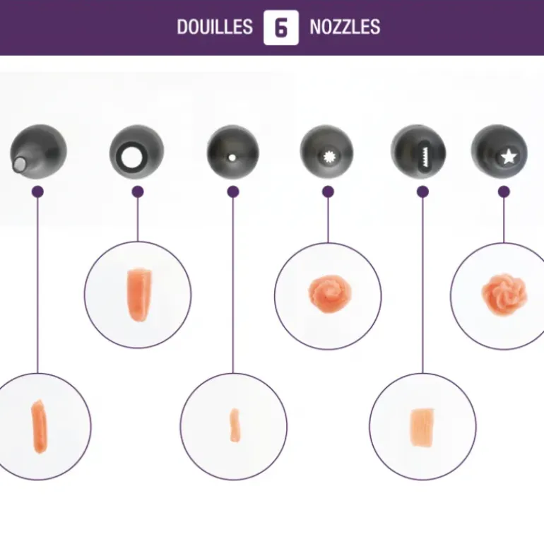 Kit Poches à Douille Silicone + 6 Douilles Mastrad