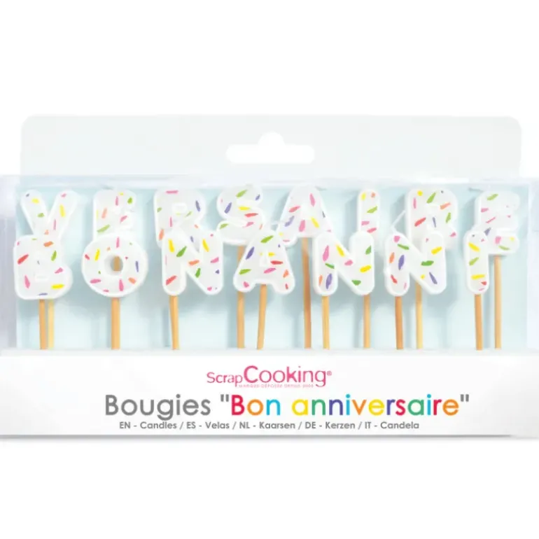 Lot de 15 Bougies Bon Anniversaire Scrapcooking