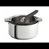 Lot de 3 Casseroles inox avec Poignée Grise Mutine Amovible Cristel