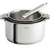 Lot de 3 Casseroles inox Casteline avec 1 Poignée Zénith Amovible Cristel