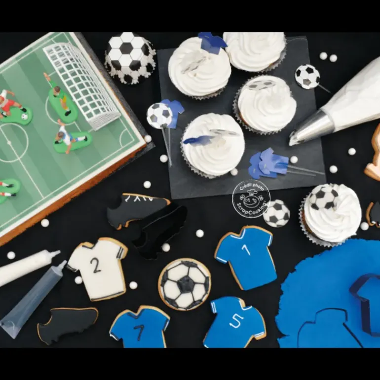 Lot de 4 Emporte-Pièces Inox Football Scrapcooking
