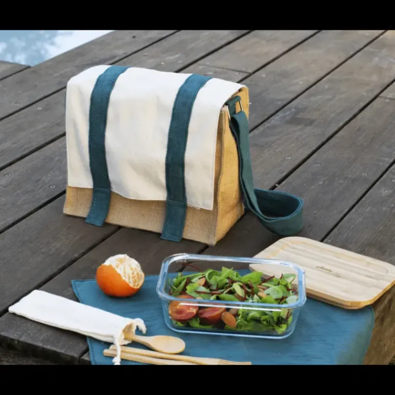 Lunch Bag à Bandoulière avec Set de Table Pebbly