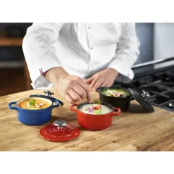 Mini Cocotte en Fonte Ronde 12 cm Noir Mat Chasseur
