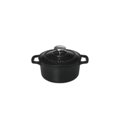 Mini Cocotte en Fonte Ronde 14 cm Noir Mat Chasseur