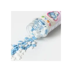 Mini Etoiles Bleues et Blanches en sucre 60 g Funcakes